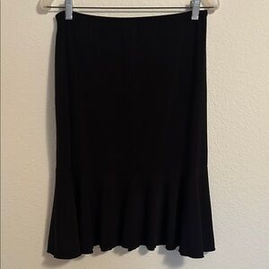 Notations Black Pencil Skirt with Flared Hem